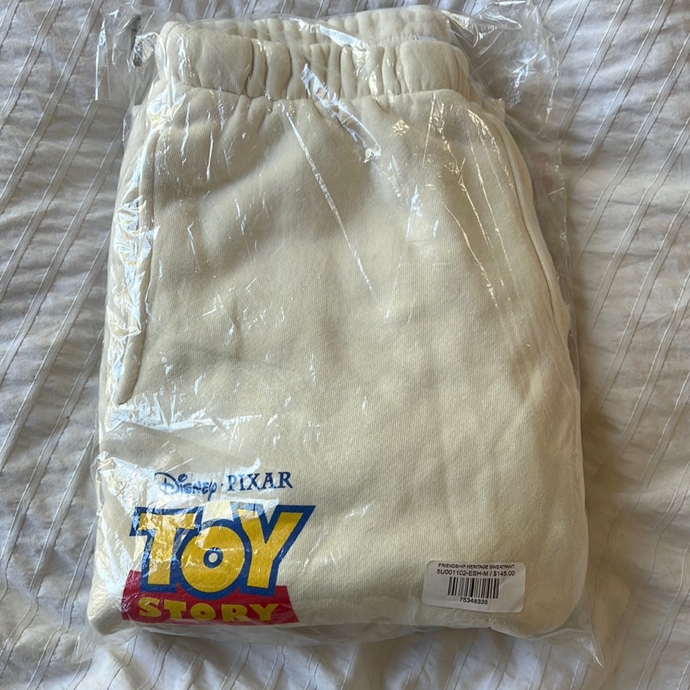 NWT Madhappy x Pixar Friendship Heritage sweatpants size Medium color eggshell
